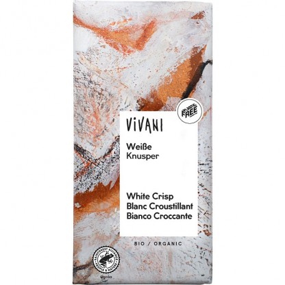 Ciocolata alba crocanta bio 100g Vivani