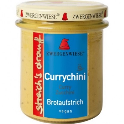 Crema tartinabila vegetala Currychini cu zucchini bio, fara gluten 160g Zwergenwiese