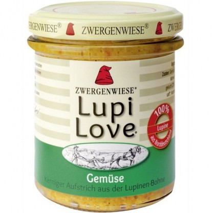 Lupi Love crema tartinabila cu lupin si legume bio, fara gluten 165g Zwergenwiese
