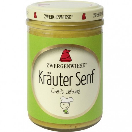 Mustar cu ierburi de Provence bio, fara gluten 160ml Zwergenwiese