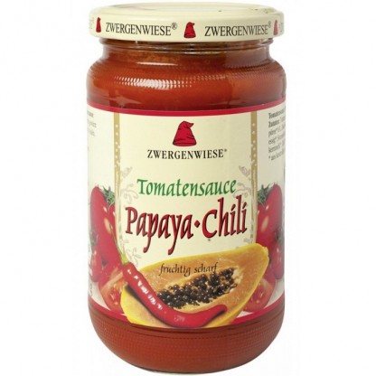 Sos de tomate Papaya Chilli bio, fara gluten 340ml Zwergenwiese
