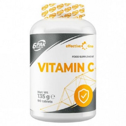 Vitamina C naturala 1000mg, acid L-ascorbic 90 tablete 6Pak Nutrition