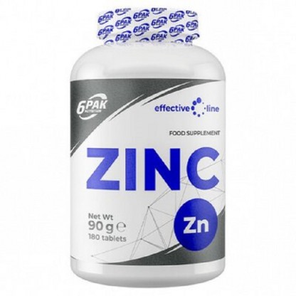 Zinc organic 15mg (absorbtie rapida), 180 tablete, 6Pak Nutrition