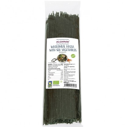 Spaghete integrale cu alge marine bio 250g Algamar
