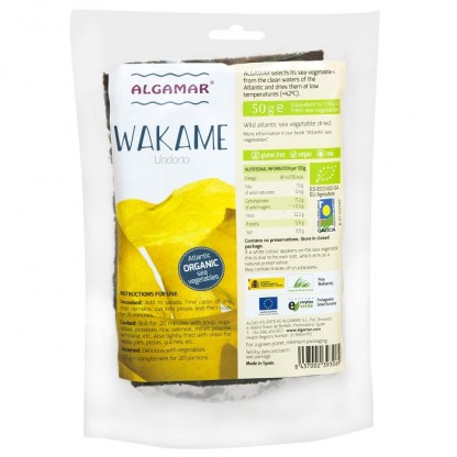 Alge Wakame salbatice Raw bio 50g Algamar
