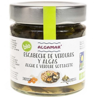 Escabeche de legume si alge marinate bio 190g Algamar