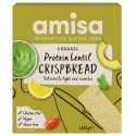 Crispbread proteice cu linte bio, fara gluten 100g Amisa