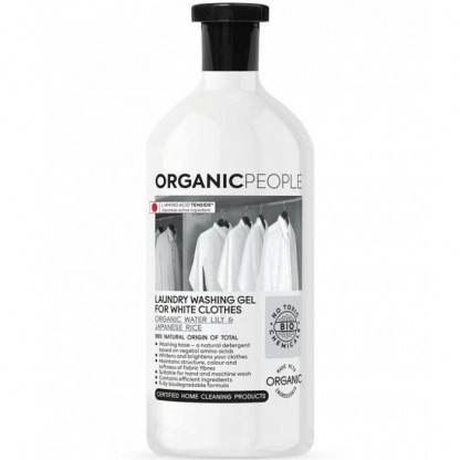 Detergent eco pentru rufe albe Waterlily si Japanese Rice 1L Organic People