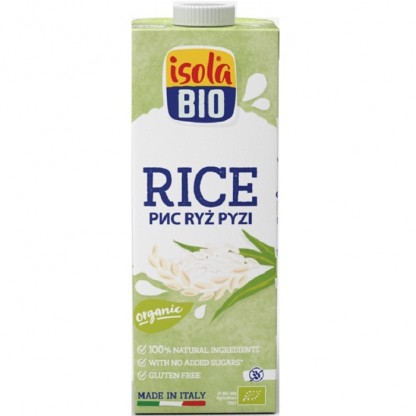 Bautura bio din orez fara gluten, fara lactoza 1 litru Isola Bio