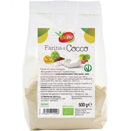 Faina de cocos bio, vegan 500g Vivibio
