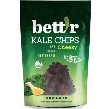 Chips din kale cu aroma de branza raw bio vegan 30g Bettr