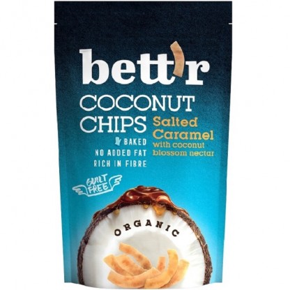 Chips de cocos si caramel sarat bio 70g Bettr