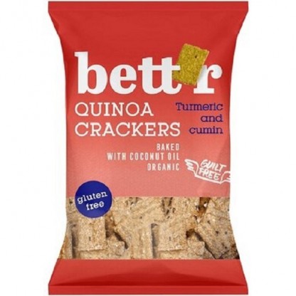 Crackers cu quinoa si turmeric bio, fara gluten 100g Bettr