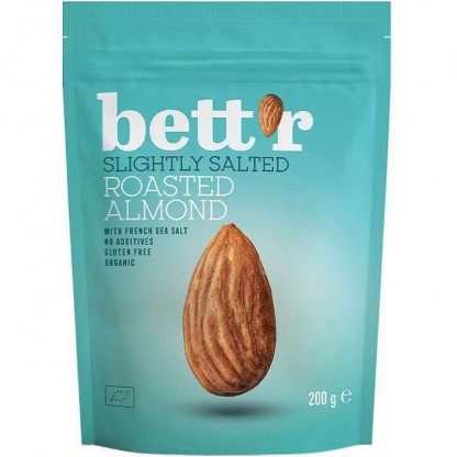 Migdale prajite si sarate bio 200g Bettr