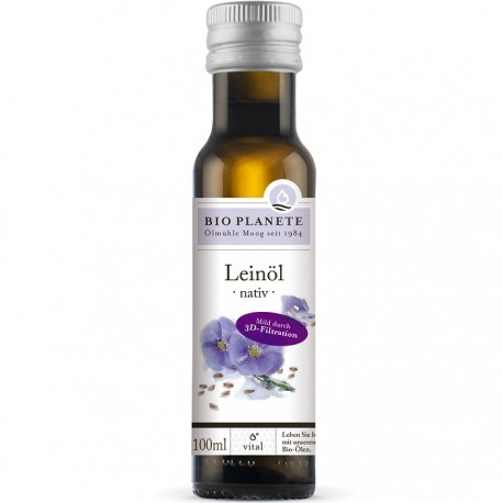 Ulei din seminte de in nativ bio 100ml Bio Planete