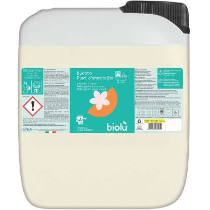 Detergent lichid ecologic pentru rufe albe si colorate portocale 5L Biolu