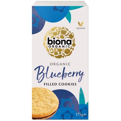 Biscuiti cu umplutura de afine bio 175g Biona