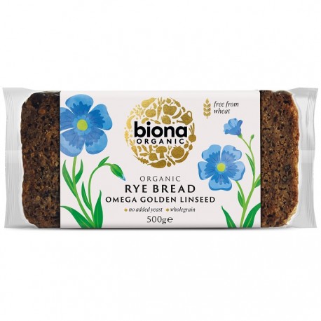 Paine integrala de secara cu seminte de in bio 500g Biona
