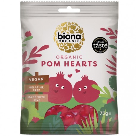Jeleuri inimioare cu rodie bio vegan, fara gluten 75g Biona