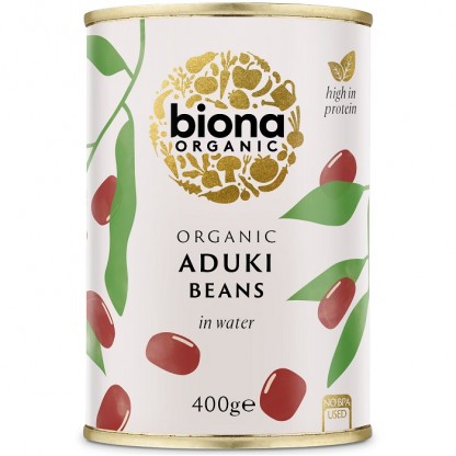 Fasole azuki boabe bio, conserva 400g Biona