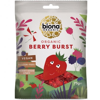 Jeleuri de fructe bio Berry burst, fara gluten, fara gelatina 75g Biona