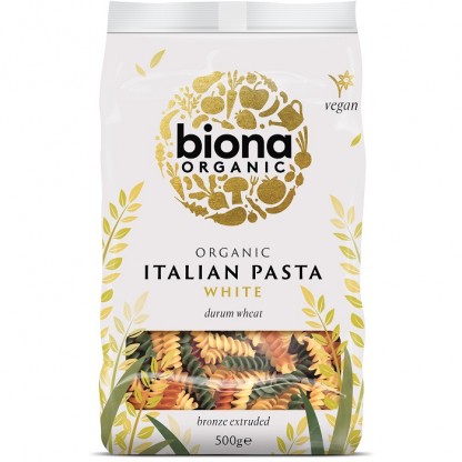 Fusilli tricolore din grau dur bio 500g Biona