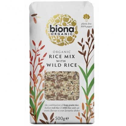 Orez mixt cu orez salbatic bio 500g Biona
