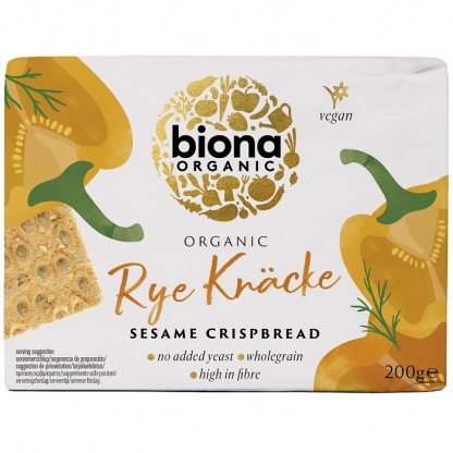 Crispbread felii crocante din secara integrala cu susan bio 200g Biona