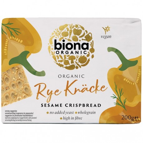 Crispbread felii crocante din secara integrala cu susan bio 200g Biona