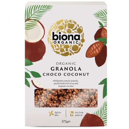 Granola cu ciocolata si cocos bio 375g Biona