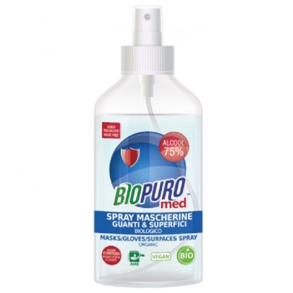 Spray igienizant bio pt masca, manusi si suprafete 75% alcool 250ml Biopuro