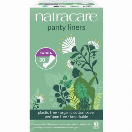 Absorbante zilnice tanga din bumbac bio, cu aripioare 30 buc Natracare