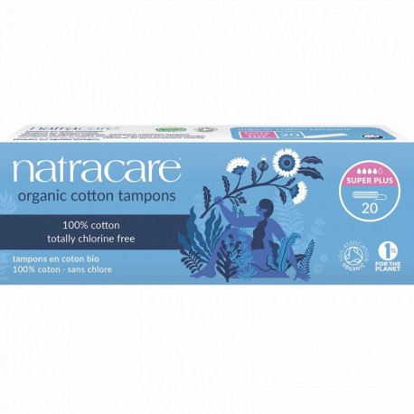 Tampoane interne din bumbac bio, superplus, 4 picaturi 20 buc Natracare