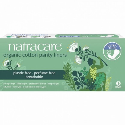 Absorbante zilnice ultra subtiri bio din bumbac 22 buc Natracare