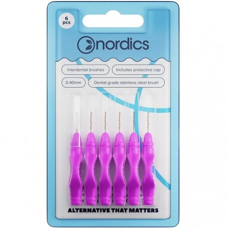 Periute interdentare cu capac protector 6 bucati Nordics Oral Care