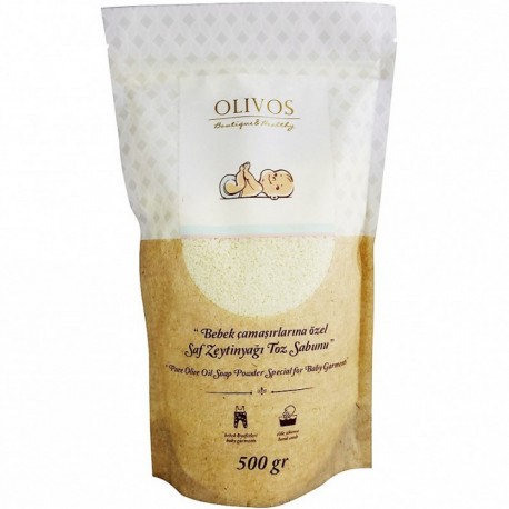 Detergent pudra de sapun cu ulei de masline, pt hainele bebelusilor 500g Olivos