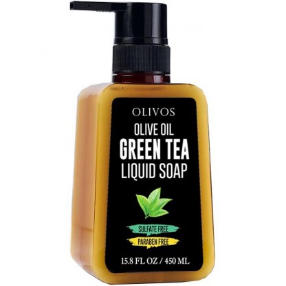 Sapun lichid calmant cu ulei de masline si ceai verde 450g Olivos