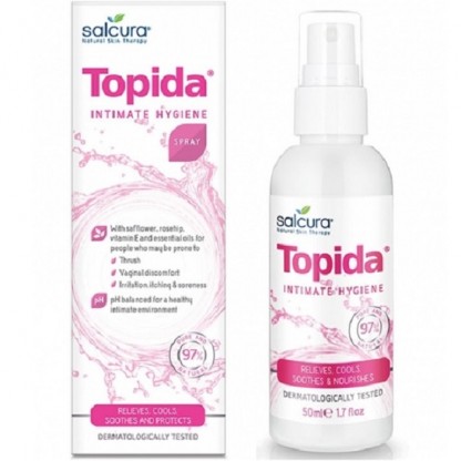 Topida - Spray tratament pt igiena intima (infectii fungice, reglare PH) 50ml Salcura