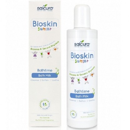 Lapte de baie Bioskin Junior pt piele foarte sensibila, uscata cu eczeme 300ml Salcura