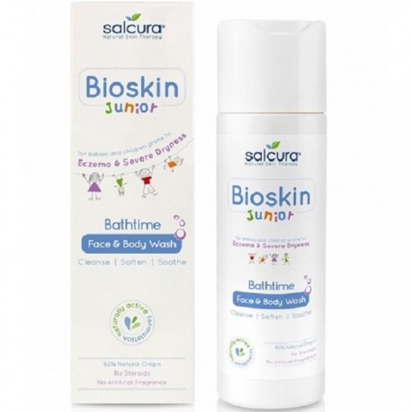 Gel de dus Bioskin Junior pt bebelusi si copii, piele uscata cu eczeme 200ml Salcura