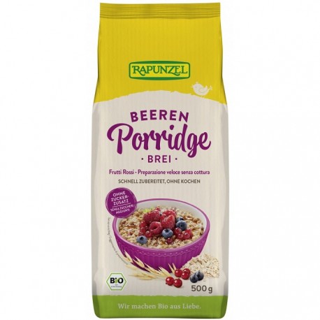 Terci (Porridge) de ovaz cu fructe de padure bio 500g Rapunzel