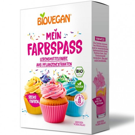 Colorant alimentar bio, fara gluten 6*8g Biovegan