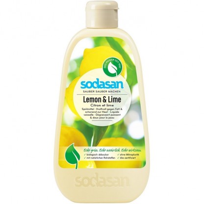 Detergent lichid de vase cu lamaie si lime bio 500 ml Sodasan