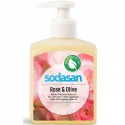 Sapun lichid cu trandafiri si masline bio 300ml Sodasan