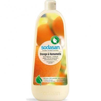 Detergent lichid de vase balsam cu portocala 1 litru Sodasan