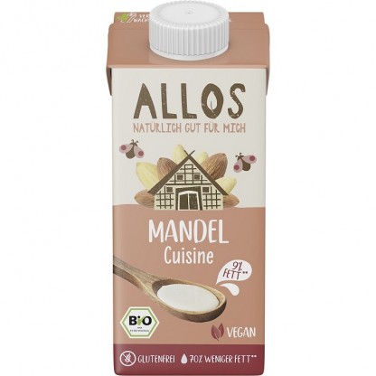 Crema de migdale bio pentru gatit 200ml Allos