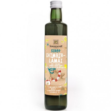 Sirop de ghimbir si lamaie bio, fara zahar 500ml Sonnentor
