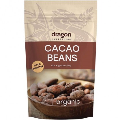 Boabe de cacao intregi bio Criollo (Peru) 200g Dragon Superfood