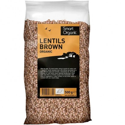 Linte maro bio 500g Smart Organic