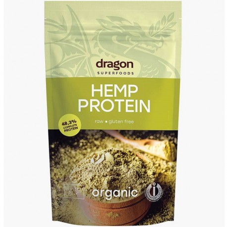 Proteina de canepa bio raw, fara gluten 200g Dragon Superfoods